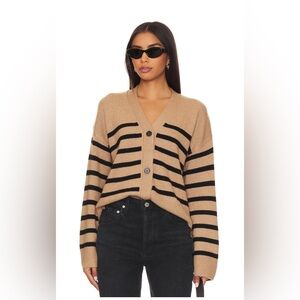 RAILS GENEVA CARDIGAN IN CAMEL/Black